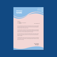 Modern cute letterhead design	