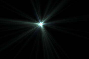 lens flare effect on black blackground