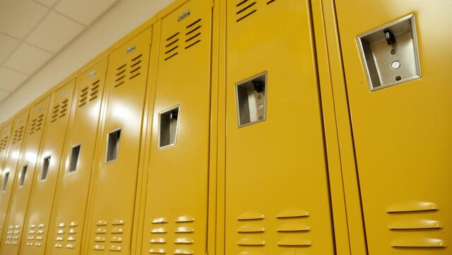 School hallway lockers