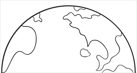 Planet. Hand drawn vector illustration.