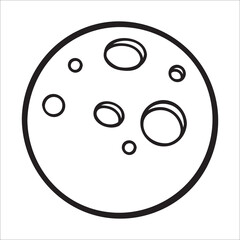 Moon. Hand drawn vector illustration.