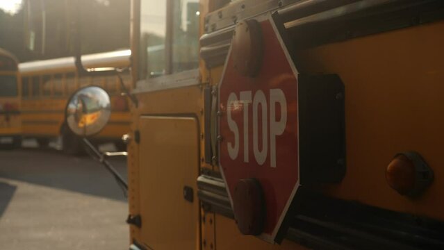 School bus stop sign