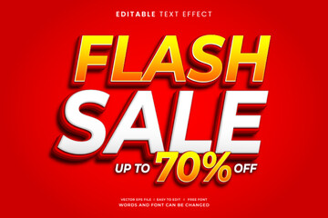 Flash sale 3d editable text effect