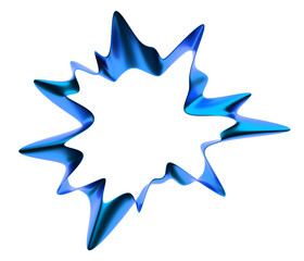 Abstract blue shape, 3d render