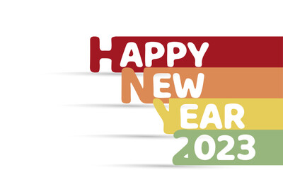 2023 happy new year text typography design patter vector illustration