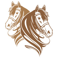 Beautiful Horse Head Silhouette Illustration