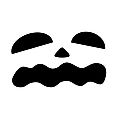 Emotion angry jack face for halloween. Evil face