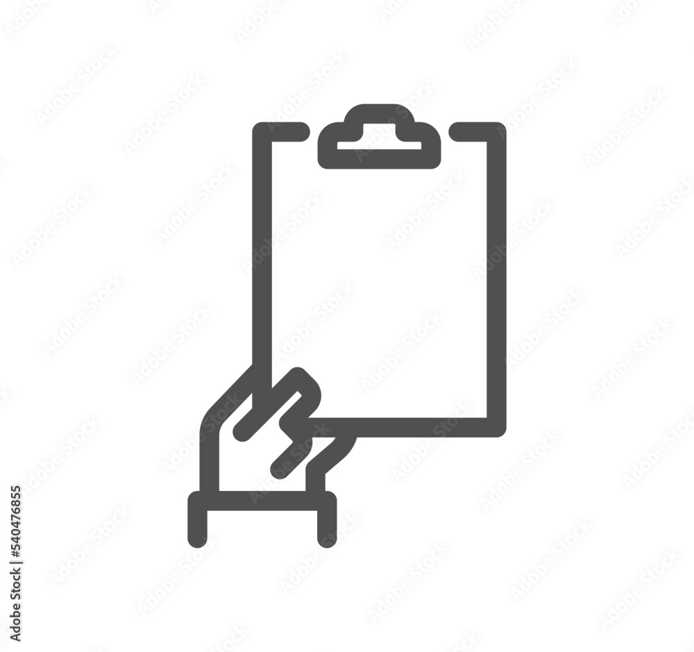 Poster document icon outline and linear vector.