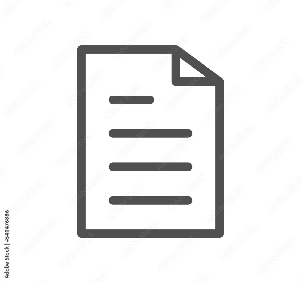 Poster document icon outline and linear vector.