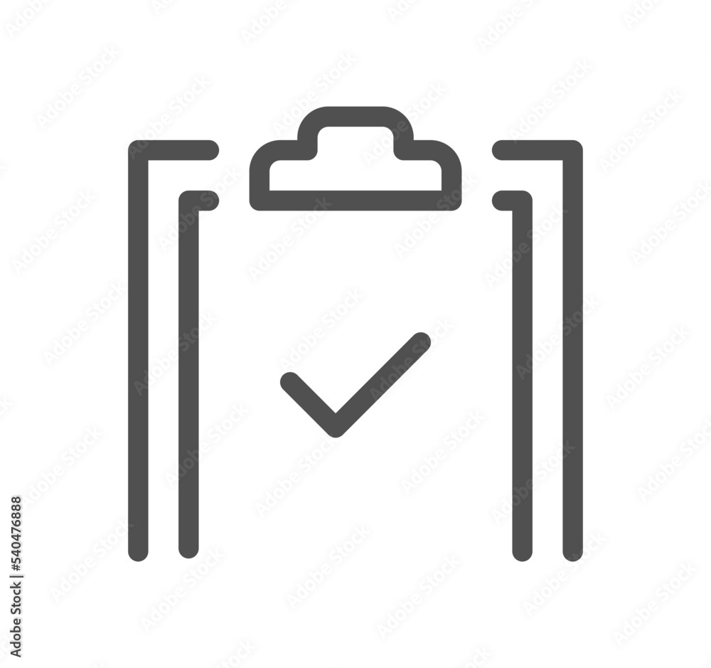 Poster document icon outline and linear vector.