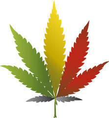cannabis leaf vector illustration, marijuana music reggae