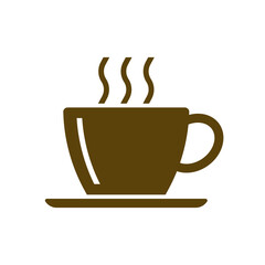 Hot coffee cup icon, isolated on white background, Vector illustration