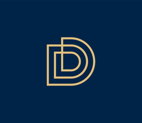 Letter D logo. Creative Elegant E icon. Vector logo design template