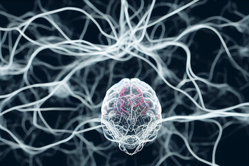 3d rendered illustration of a brain. Digital illustration.