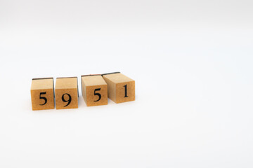 木ブロック　数字　ナンバー　Number　5951