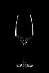 empty glass on a black background