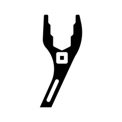 fan clutch wrench glyph icon vector. fan clutch wrench sign. isolated symbol illustration