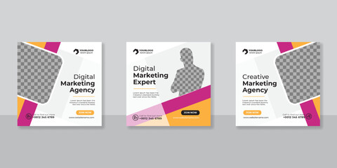 Digital business marketing social media post template.