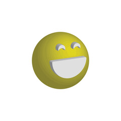 smiley face 3d icon vector illustration on white background.