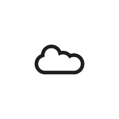 cloud computing sign symbol, vector illustration on white background.