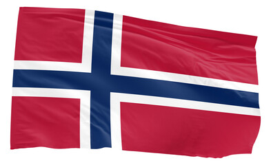 waving flag of Norway transparent background PNG