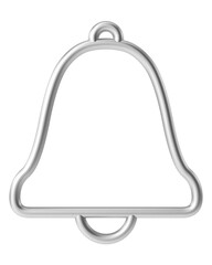 Christmas line art. Christmas bell. 3D illustration.