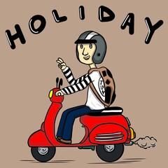 person on motorcycle