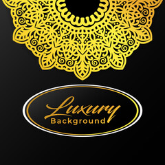 Luxury mandala background And golden gradient vector ornament