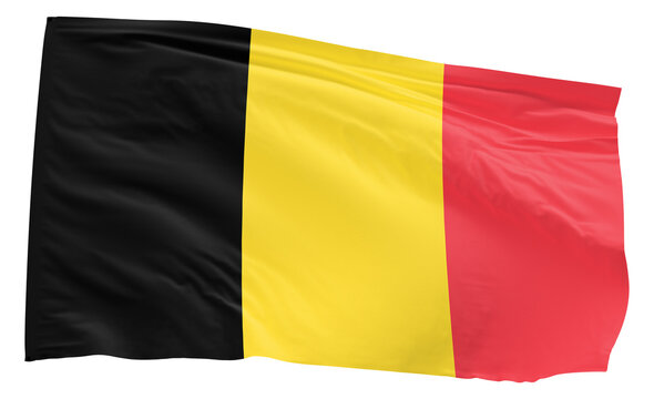 waving flag of Belgium transparent background PNG