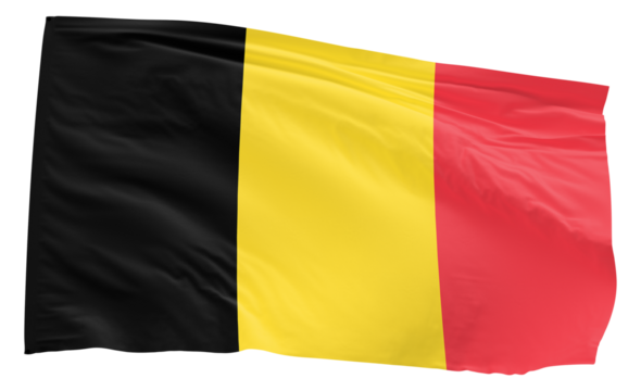 waving flag of Belgium transparent background PNG - Powered by Adobe