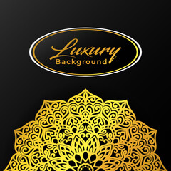 Luxury mandala background And golden gradient vector ornament