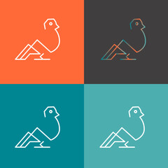 Geometric Bird Logo vector logo