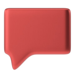 Speech bubble. Speech balloon. Text box. 3D illustration.