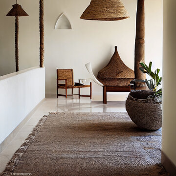 Light Balinese Living Room Interior