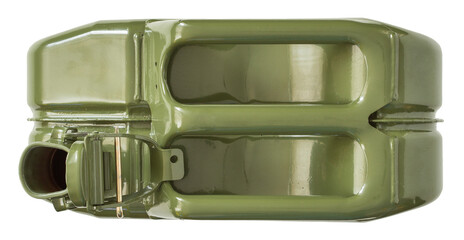 Jerrycan top view, PNG isolated on transparent background