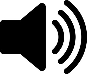 Simple speaker volume icon (black)