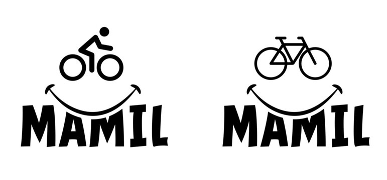 Mamil Is An American Abbreviation For Middle-aged Men In Lycra; Or Middle-aged Men In Cycling Suits. Cartoon Cycling Symbol. World Bicycle Day. Sport Cyclist. Old Man On A Bike. 