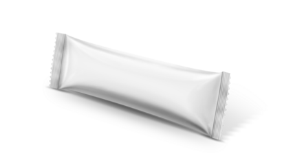 blank packaging foil stick sachet for food product design mock-up