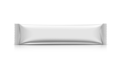 blank packaging foil stick sachet for food product design mock-up