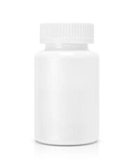 Blank packaging white plastic bottle for supplement or vitamin product design mock-up - 540486484