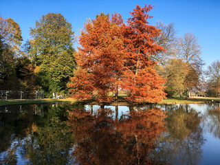 Öffentlicher Park Schloss Favorite bei Förch, am See 