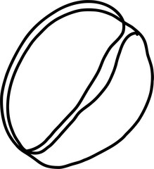 simplicity coffee bean freehand continuous line drawing