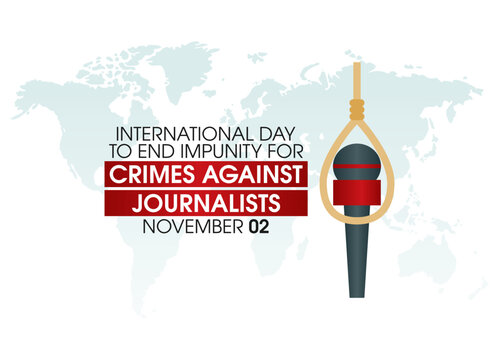 vector graphic of international day to end impunity for crimes against journalists good for international day to end impunity for crimes against journalists celebration. flat design. flyer design.
