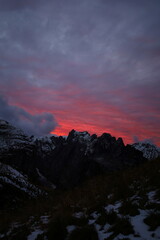 Famous Saxer Lucke mountain ridge located in Alpstein, Appenzell in Switzerland