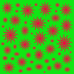 seamless sun pattern