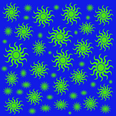 seamless sun pattern
