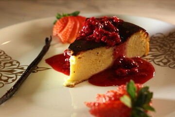 Delicious desserts on stylishly designed plates