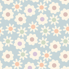 simple seamless pattern of delicate flowers