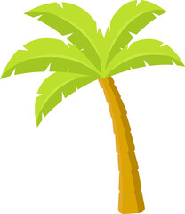palm tree isolated on white background Flat design