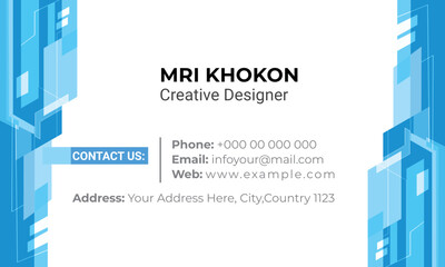 Abstract letterhead and business cards design